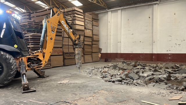 Demolition in progress